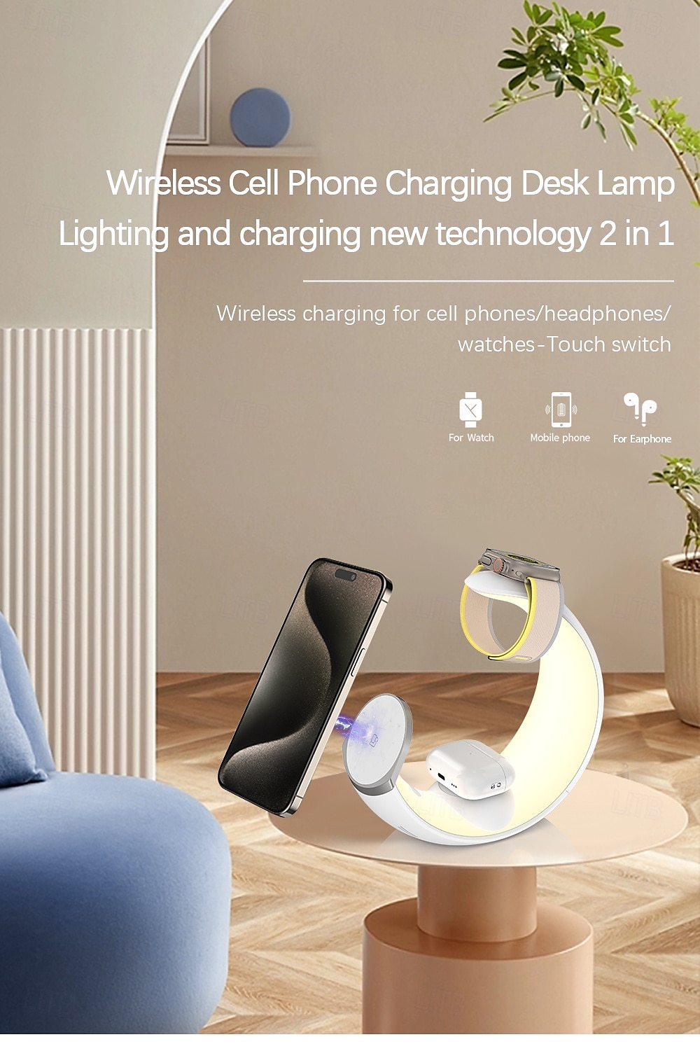 Wireless Charger 15 W Output Power Wireless Charging Station CE Certified Fast Wireless Charging MagSafe Magnetic For Apple Watch iPhone 14/13/12/11 Pro Max Apple Watch Series SE / 6/5/4/3/2/1 2025 - $63.99 –P1