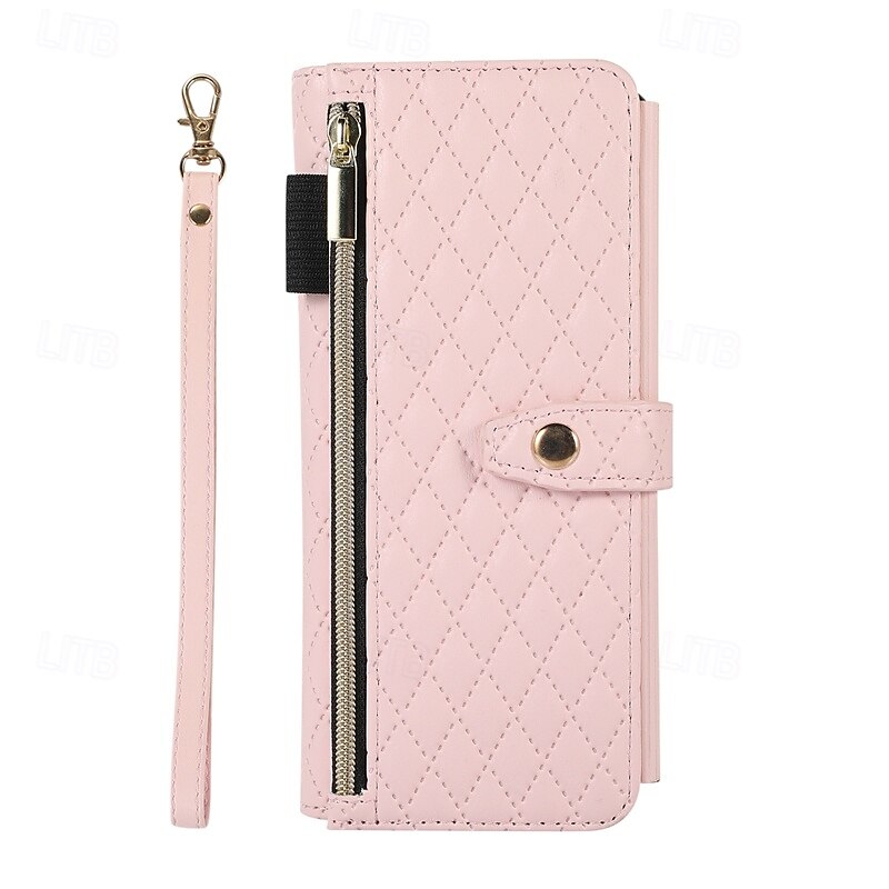 Phone Case For Z Fold 6 Z Fold 5 Z Fold 4 Z Fold 3 Flip Cover with Stand Holder Zipper with Wrist Strap Retro TPU PU Leather 2025 - $23.99 –P16