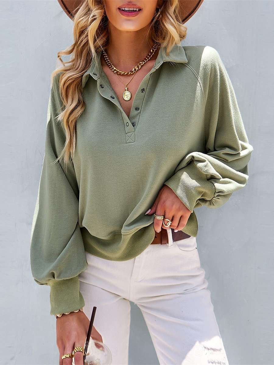 Dame عادي Fritid Langermet Rullekrage Crop Tops Gate Hverdag Knapper Rosa Grønn Beige Høst Vinter 2025 - $57.99 –P9