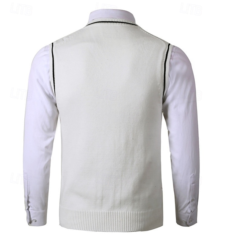 Homme Pull Gilet Pull Robe pull Gilet Pull en tricot A côtes Tricot torsadé Tricoter Normal Tricoté Plein Col V Mode Décontractées Usage quotidien Rendez-vous Vêtement Tenue Automne hiver Noir Blanche de 2025 ? $25.99 –P2