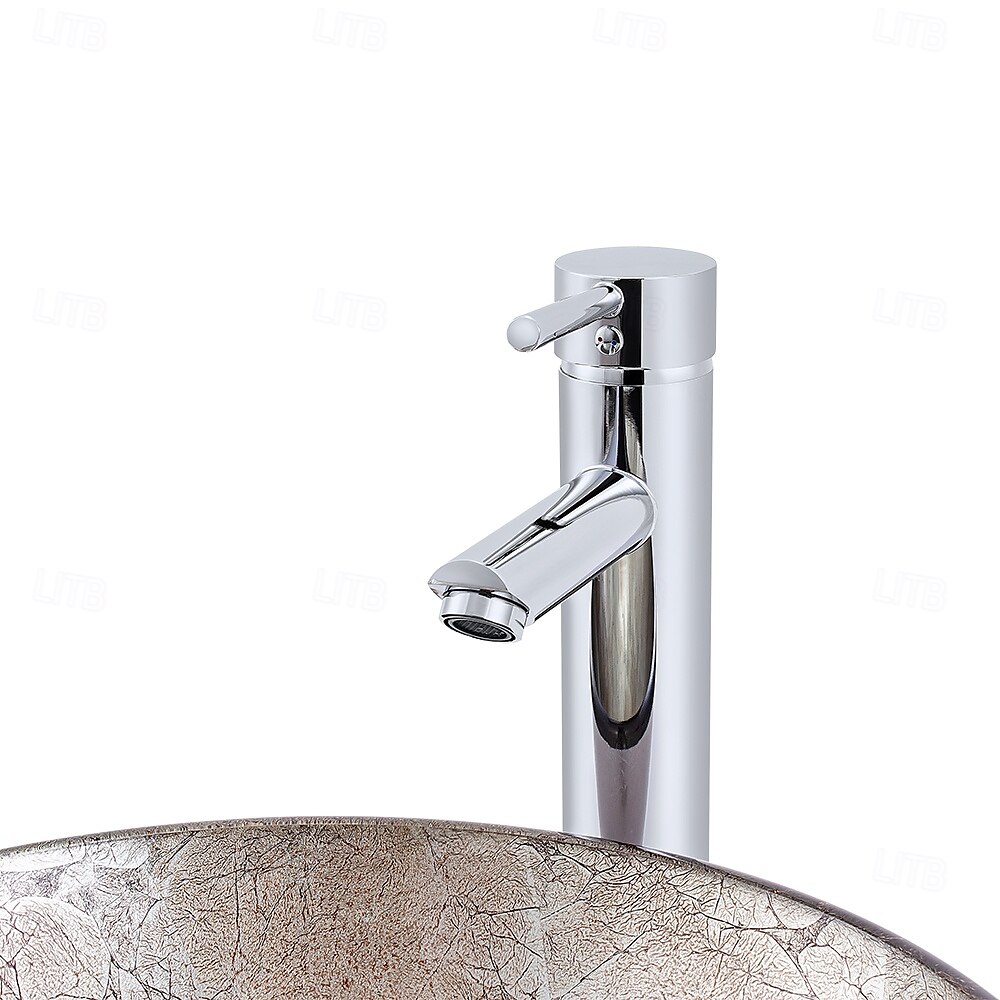 lavandino da appoggio per il bagno con rubinetto e scarico, lavabo combinato con tubo di scarico, lavabo da appoggio per il bagno, lavabo in vetro temperato, lavabo da appoggio, lavabo da appoggio del 2025 a $323.99 –P5