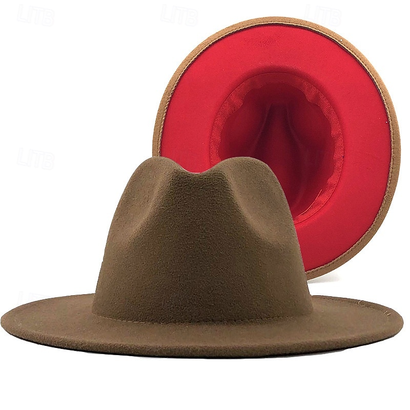 berretto Lana / acrilico Cappello Fedora Formale Matrimonio Semplice Con Colore Puro Copricapo Copricapo del 2025 a $10.99 –P6