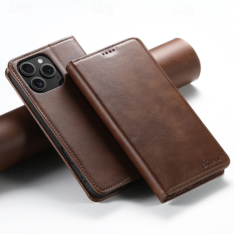 Phone Case For iPhone 16 Pro Max Plus iPhone 15 Pro Max Plus iPhone 14 13 12 11 Pro Max Plus Mini iPhone 14 Pro Max iPhone 13 12 11 Pro Max Back Cover with Stand Holder Magnetic Card Slot Retro PC PU 2025 - $19.99 –P7