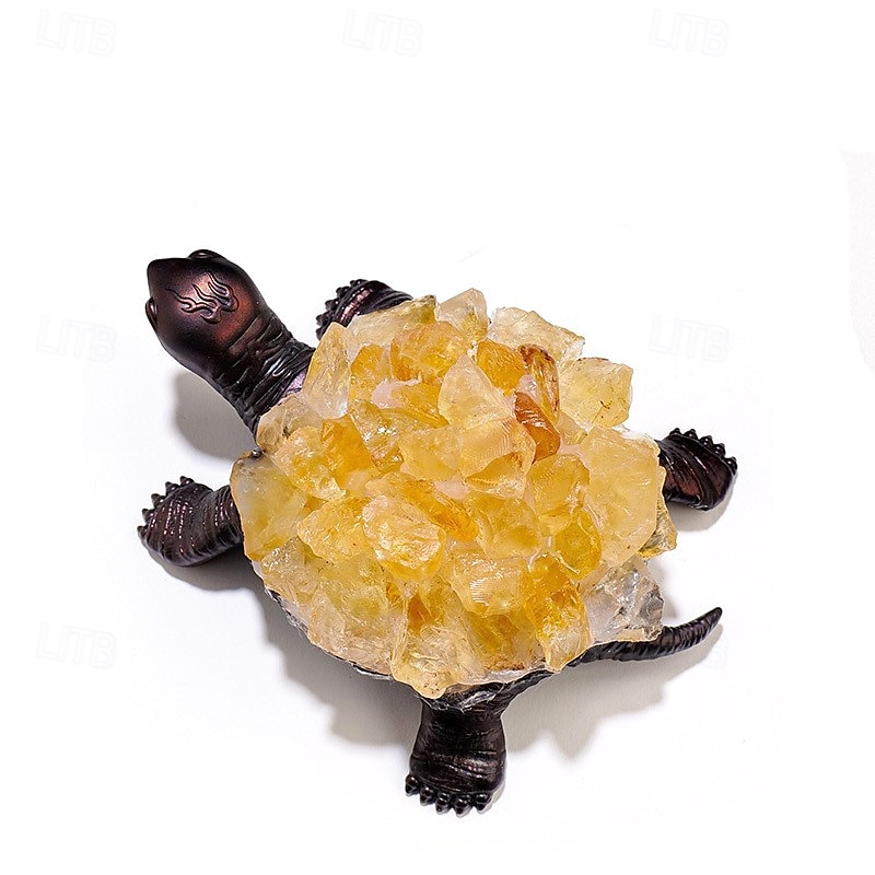 Statuie broasca testoasa din piatra pretioasa ametist natural - accesorii unice de bijuterii pentru decorarea casei - cadou figurina broasca testoasa lucrata manual pentru iubitorii de animale 2025 - $27.99 –P6