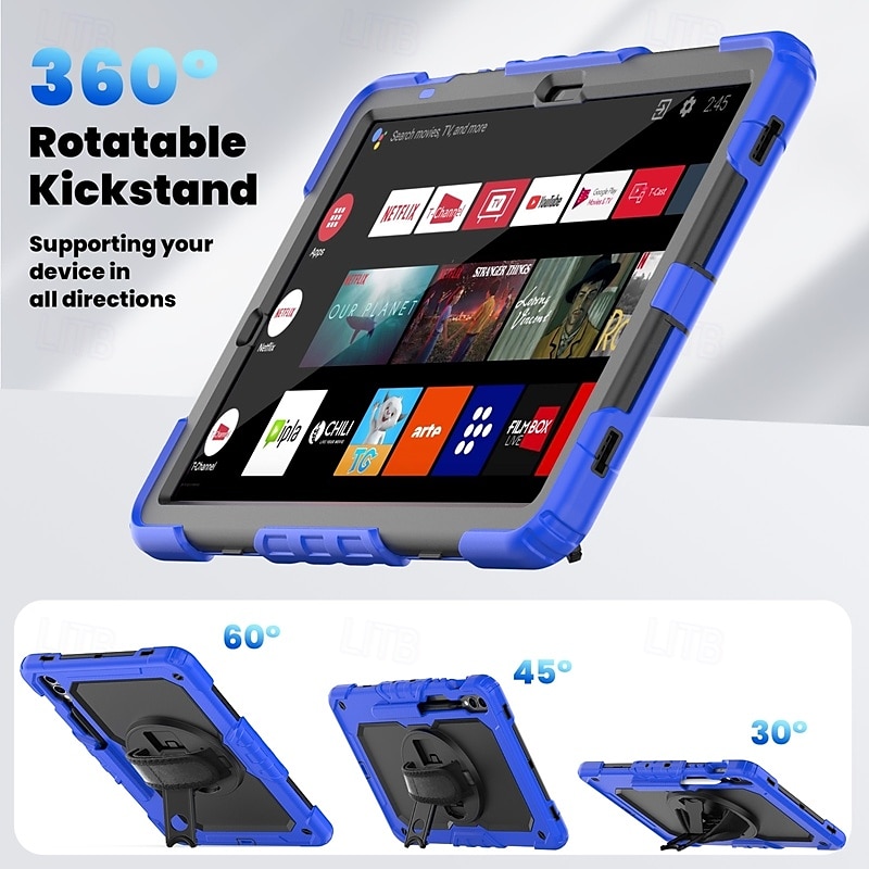 Таблетка Чехлы панели Назначение Samsung Galaxy Tab S9 Plus 12.4" S9 Ultra 14.6" S8 Ультра Ручка Держатель для карандашей Лямки Геометрический рисунок Силикон 2025 - $32.99 –P7
