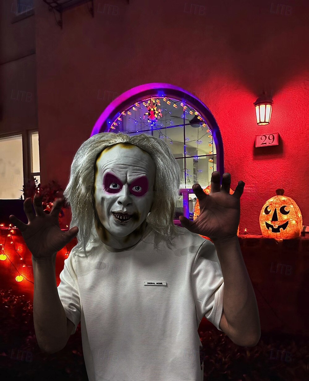 Zombie předvečer Všech svatých Maska Plná hlava Realistická maska Beetlejuice Strašidelný kostým Dospělé Unisex předvečer Všech svatých Karneval Výkon Párty Jednoduché Halloweenské kostýmy Oblékněte 2025 - $33.99 –P7