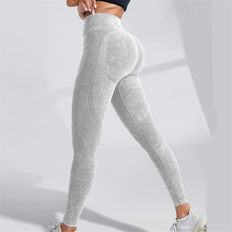 Mujer Pantalones de yoga Mallas Leggings de Yoga Levantamiento de tope Control de barriga Alta cintura Pilates Entrenamiento de gimnasio Rutina de ejercicio Mallas Leggings Color sólido Negro Rosa 2025 - $18.99 –P5