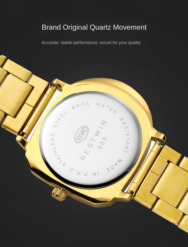 Мужские кварцевые часы Модные Повседневные Бизнес Наручные часы Календарь Водонепроницаемые Декорация Стальные часы 2026 - $22.99 –P7