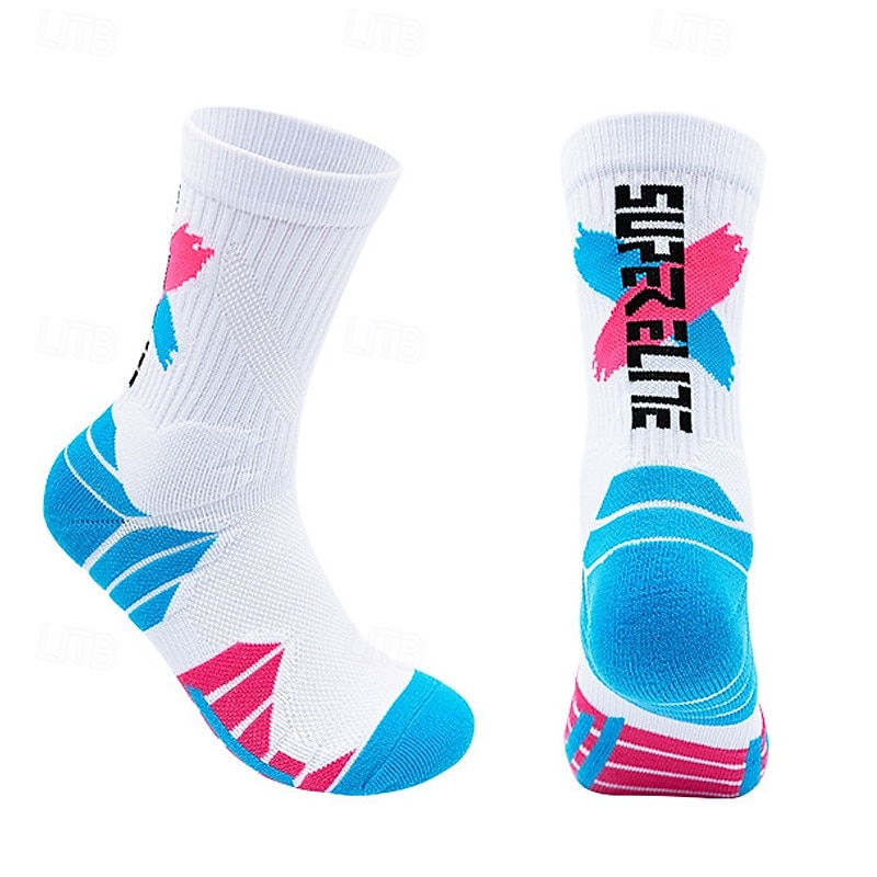 Calze sportive Calzini da corsa 1 paio Color Block Per uomo Calzini / Calze Anti-scivolo Traspirante Comodo Allenamento in palestra Calcio Corsa Jogging Ciclismo Gli sport Color Block Di tendenza del 2025 a $8.49 –P3