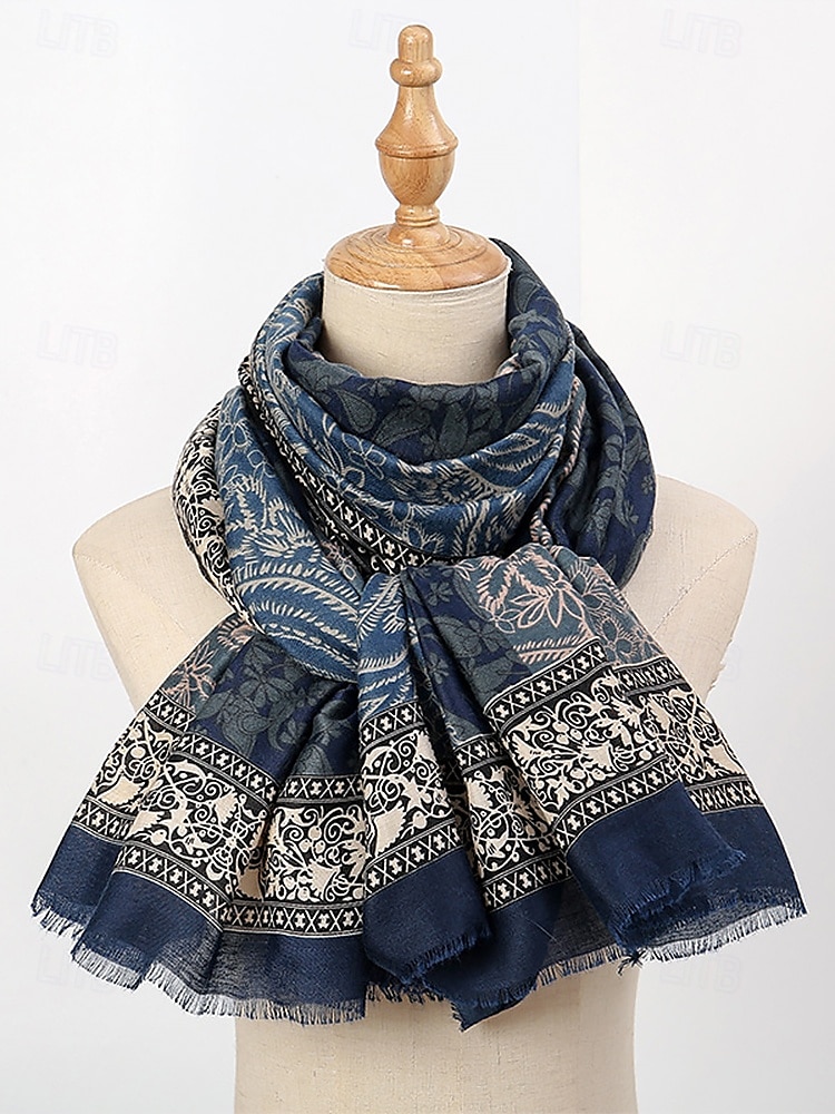 écharpe surdimensionnée à imprimé cachemire vintage pour femme - châle doux et chaud pour l'hiver, tenue décontractée et formelle de 2025 ? $14.99 –P6