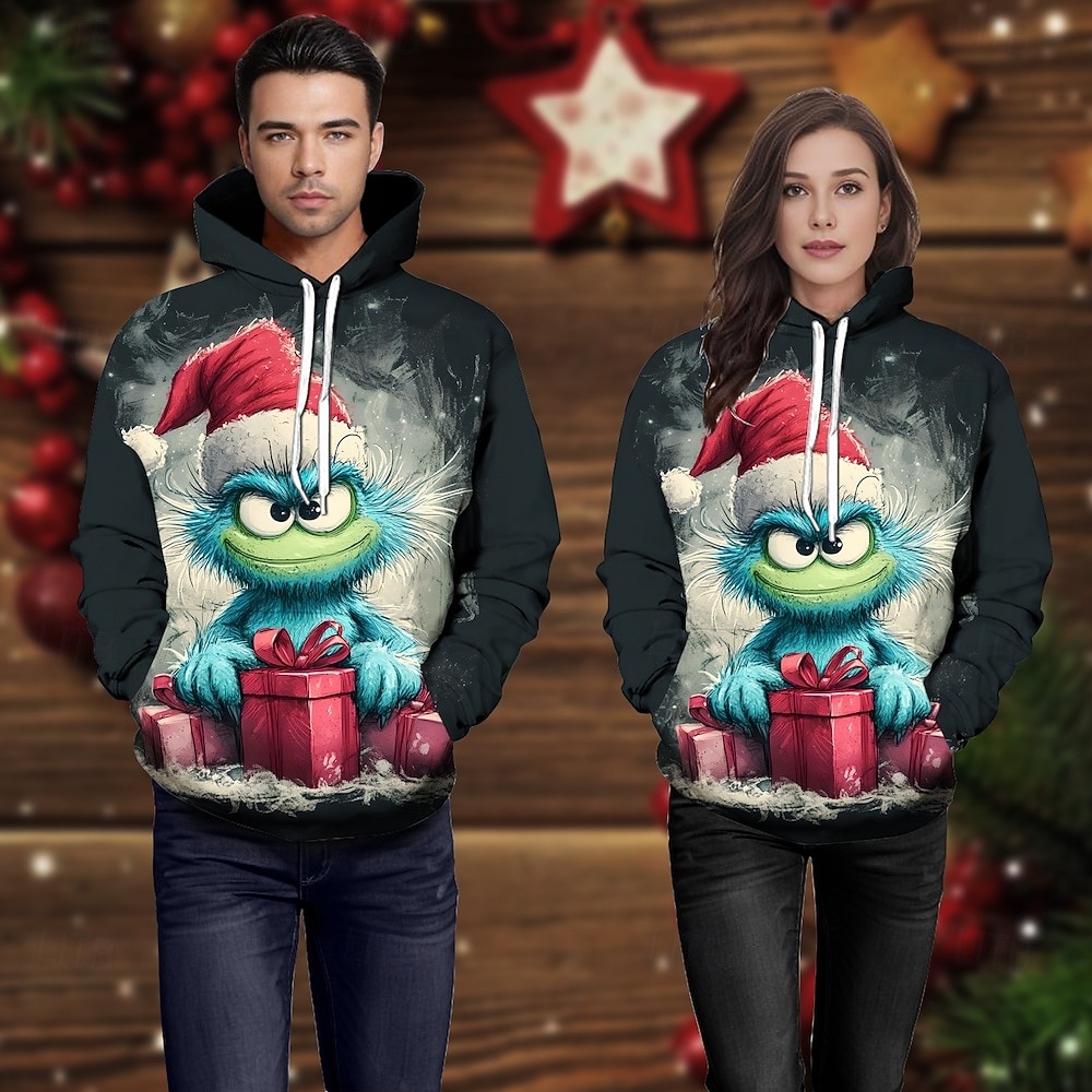 Navidad Papá Noel Sudadera Sudadera con capucha navideña divertida 3D Navidad Bolsillo delantero Gráfico Para Pareja Hombre Mujer Adulto Navidad Carnaval Impresión 3D Fiesta Casual Diario 2025 - $29.99 –P1