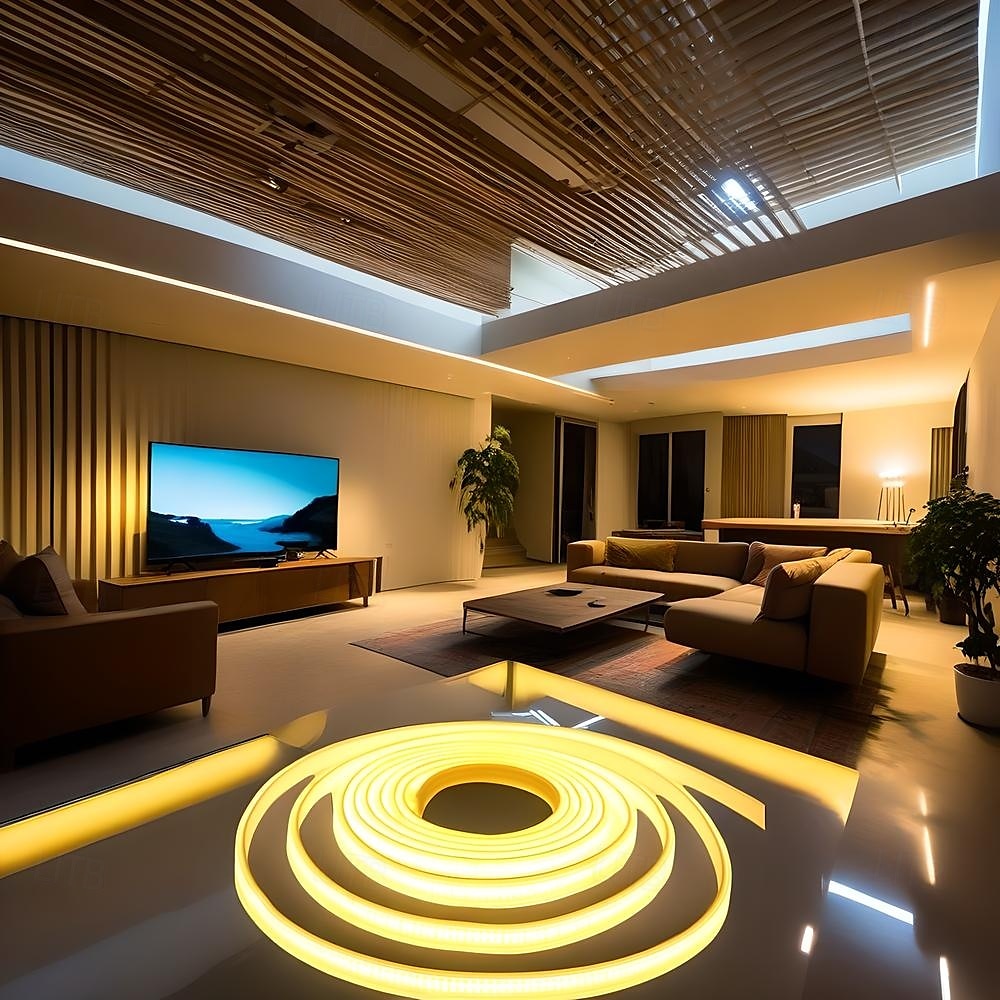 λωρίδα φωτισμού cob led με βύσμα τροφοδοσίας, 288 led/m εξαιρετικά φωτεινή εύκαμπτη κορδέλα led, αδιάβροχο cri 90 γραμμικό φωτισμό για εσωτερική και εξωτερική διακόσμηση σπιτιού 2025 - $17.99 –P3