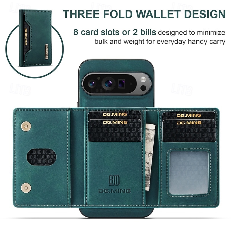 telefoon hoesje Voor Pixel 9 Pro Pixel 9 Pro XL Pixel 8 Pro Pixel 8 Pixel 9 Pixel 7 Pixel 7 Pro Pixel 6 Pixel 6 Pro Pixelvouw Achterkant met standaard Afneembaar Magnetisch Retro TPU PU-nahka 2025 - $21.99 –P5