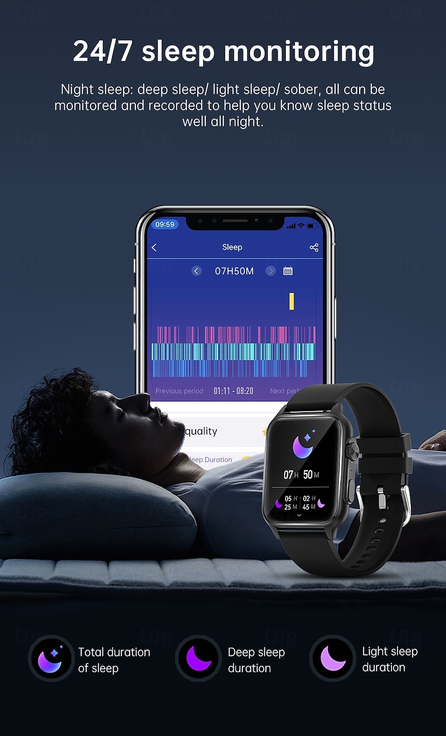 iMosi KT64 Smart Watch 1.96 inch Smartwatch Fitness Running Watch Bluetooth Pedometer Call Reminder Sleep Tracker Compatible with Android iOS Women Men Hands-Free Calls Waterproof Media Control IP 67 2025 - $42.99 –P10
