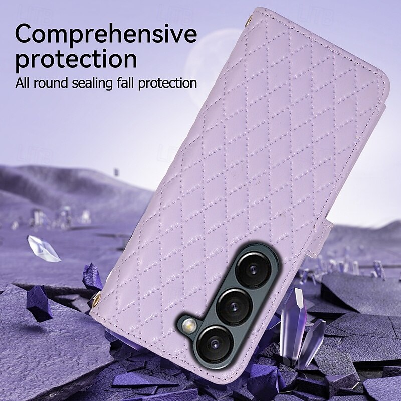 Phone Case For Z Fold 6 Z Fold 5 Z Fold 4 Z Fold 3 Flip Cover with Stand Holder Zipper with Wrist Strap Retro TPU PU Leather 2025 - $23.99 –P6