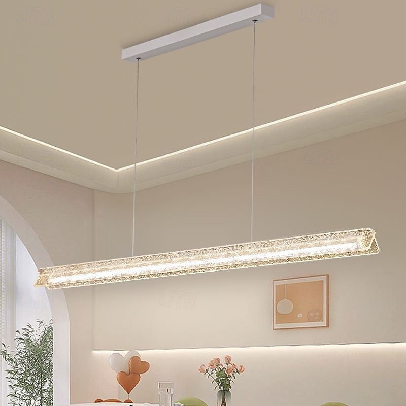 Luminária pendente de design de linha de 100 cm com acabamentos pintados em acrílico led moderno 110-120v 220-240v de 2026 por $279.99 –P4