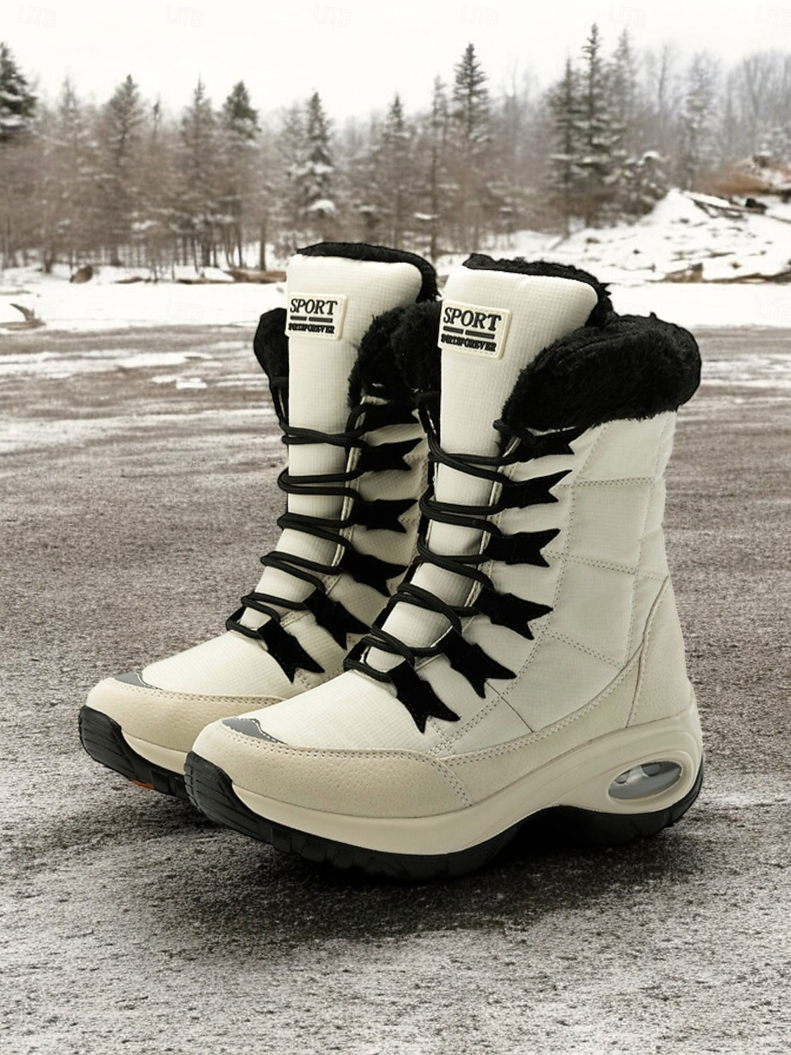 botas de neve de inverno impermeáveis femininas com forro de pelúcia quente e sola antiderrapante – ideais para atividades ao ar livre em clima frio de 2025 por $46.99 –P6