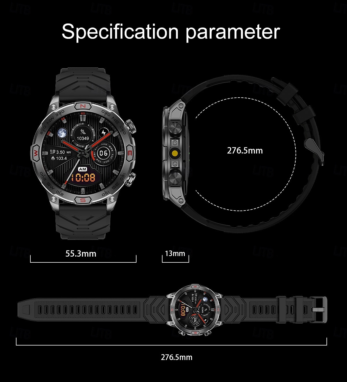 KC86 Smart Watch 1.43 AMOLED Screen 1ATM Waterproof Compass Altitude Barometer LED Flashlight Sports Watch 2025 - $61.99 –P18