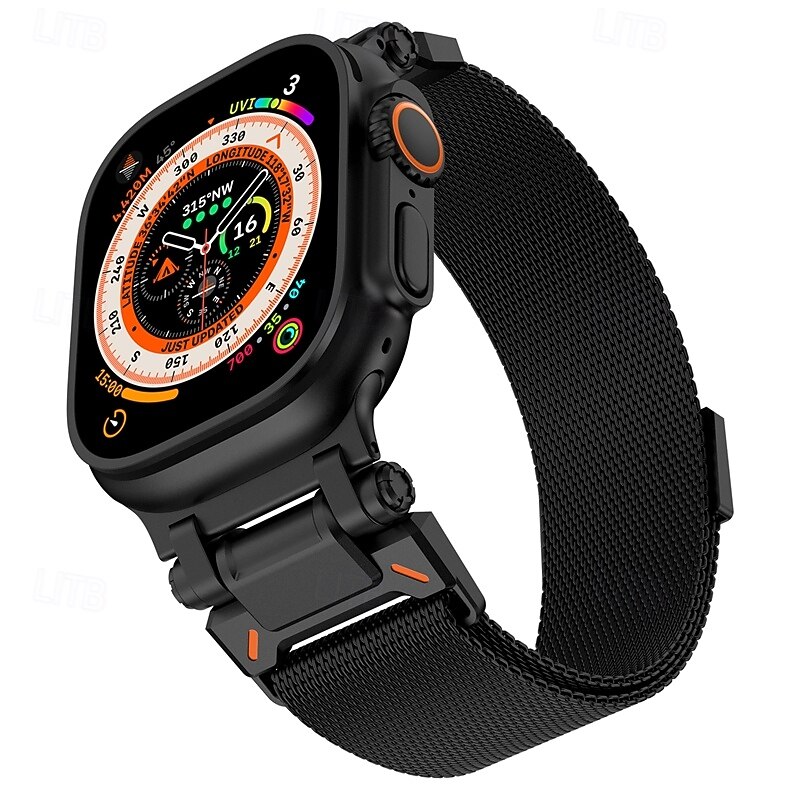 Loop Solo Compatível com Pulseira Apple Watch 42mm 44mm 45 mm 49mm Fecho de Metal Ajustável Aço Inoxidável pulseira de substituição para iwatch Ultra 2 Series 9 8 7 SE 6 5 4 3 2 1 de 2025 por $26.99 –P5