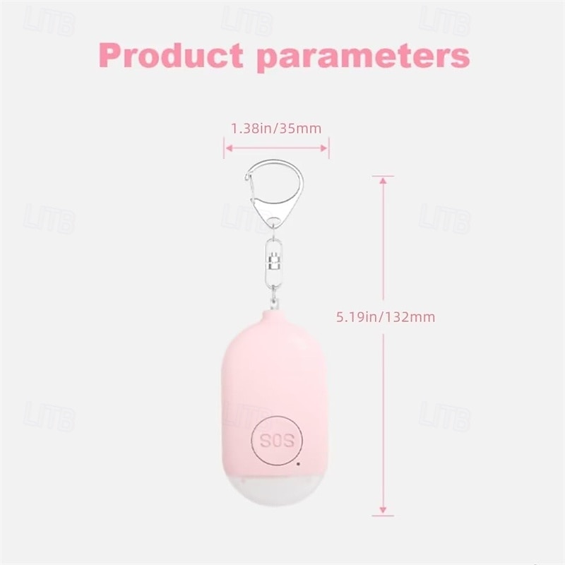 Pequeño llavero de autodefensa con sirena y luz LED SOS recargable de 120 dB que ayuda a los ancianos &Niños Emergencias Ancianos Personas mayores Pacientes discapacitados 2025 - $19.99 –P8