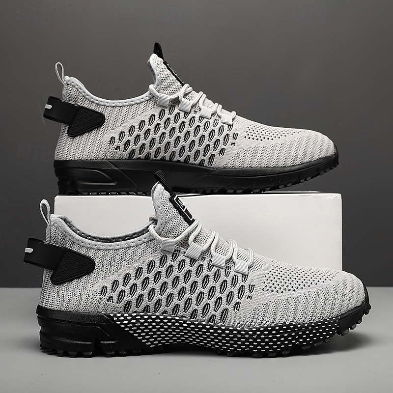 tênis esportivos respiráveis verde neon masculino – tênis de corrida de malha leve com sola acolchoada de 2025 por $42.99 –P3