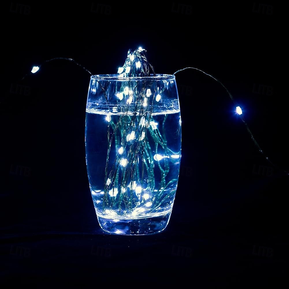 2025年 50m-500LED/100m-1000LED 屋外用高輝度銅線ライトストリング 大型ソーラーパネル 中庭の軒先 クリスマスツリー バルコニー フェンス 聖なる祭りの雰囲気 装飾用ライトストリング  コレクション – $30.99 –P7
