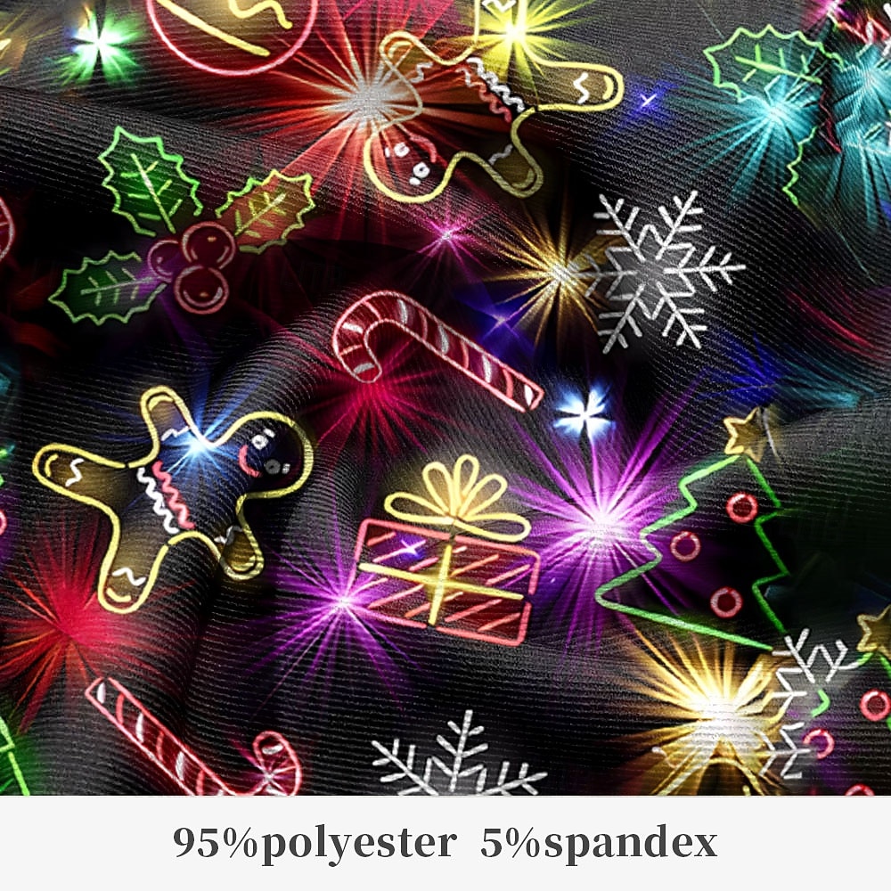 pantaloni stampati da uomo con scena natalizia, fiocco di neve, pan di zenzero, brutti, casual, tasca con cerniera, vita media, festa, abbigliamento quotidiano, vacanza, estate, primavera, autunno, del 2026 a $39.99 –P4