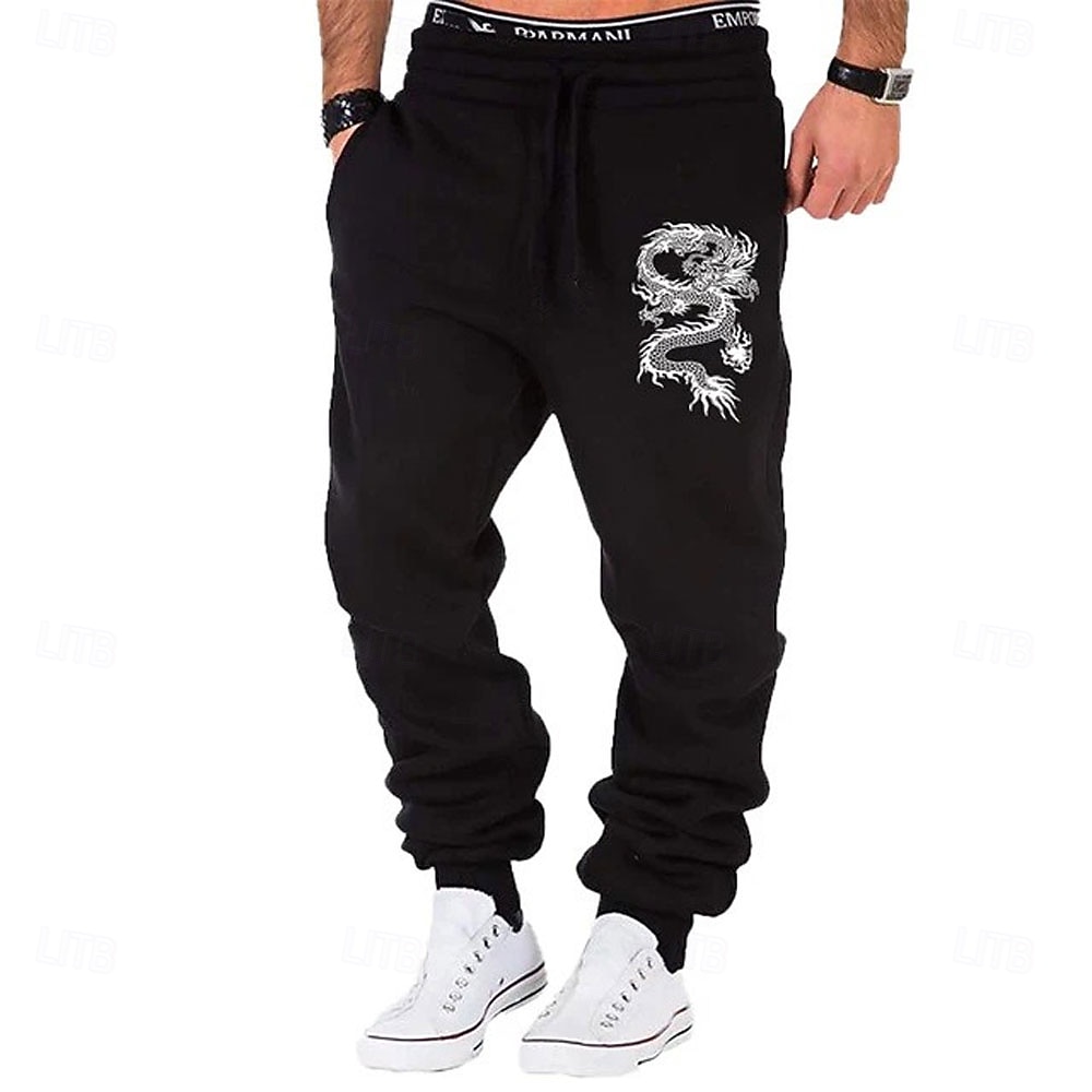 Per uomo Drago Pantaloni da tuta Joggers Pantaloni Misura del girovita medio Vita elastica con coulisse Moda All'aperto Abbigliamento Quotidiano Casuale Tasca Primavera Autunno Inverno Stampa 3D Nero del 2026 a $24.99 –P3