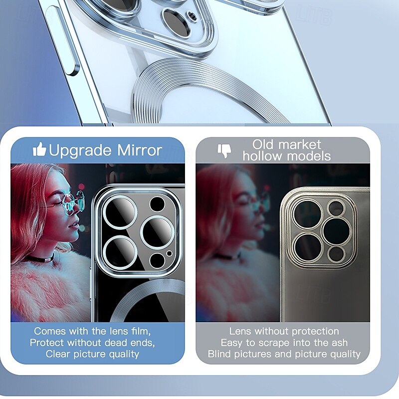 telefoon hoesje Voor iPhone 16 15 14 Pro Max Plus iPhone 13 12 11 Pro Max Achterkant Magnetisch Ondersteuning draadloos opladen Schokbestendig Retro TPU Overtrekken 2025 - $13.99 –P5