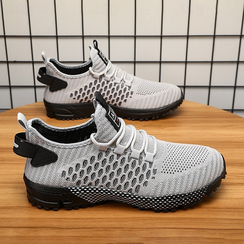tênis esportivos respiráveis verde neon masculino – tênis de corrida de malha leve com sola acolchoada de 2025 por $42.99 –P5