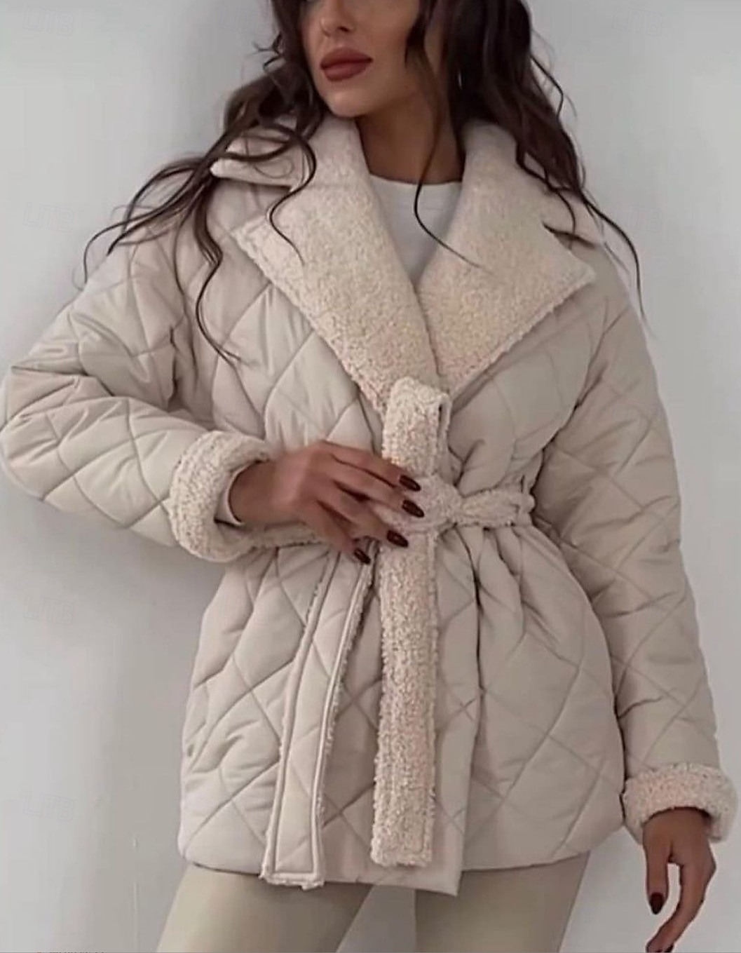 damejakke fleece jakkeslag kort bomullspolstret jakke 2025 - $73.99 –P4