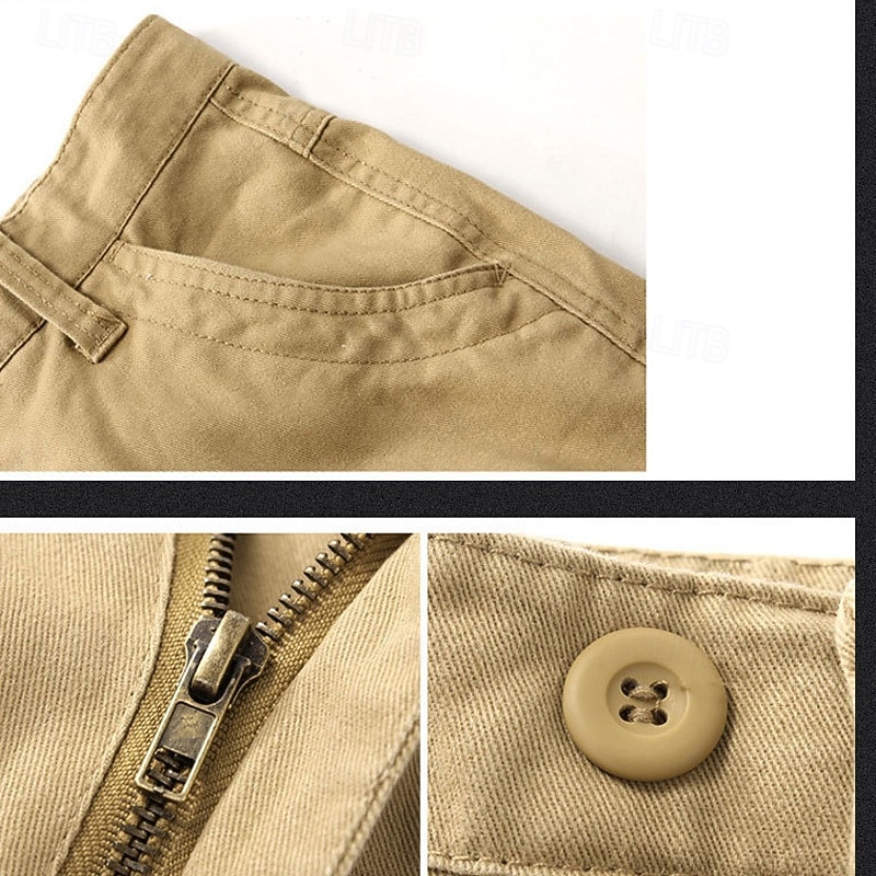 Homens Calças Outdoor Calça Cargo Calças de Trilha Militar Primavera Outono Ao ar livre Normal Prova-de-Água Secagem Rápida Respirável Calças Amarelo do exército Preto Algodão Caça Alpinismo Campismo de 2026 por $34.99 –P13