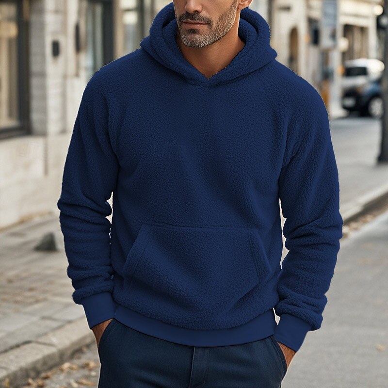 Herre Hattetrøje Denim blå Svart Navyblå Kakifarget Grå Med hette عادي Lomme Snorer Lomme foran Sport & Utendørs Daglig Ferie Polyester Gatemote Grunnleggende Fritid Vår & Vinter Klær Gensere Gensere 2025 - $25.99 –P1