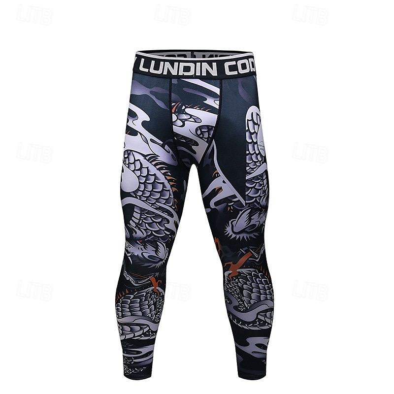 Men's Running Tights Leggings Compression Tights Leggings Patchwork Base Layer Outdoor Sports & Outdoor Athletic Fall Quick Dry Soft Compression Sweat wicking Power Flex Marathon Running Workout 2025 - $18.99 –P3