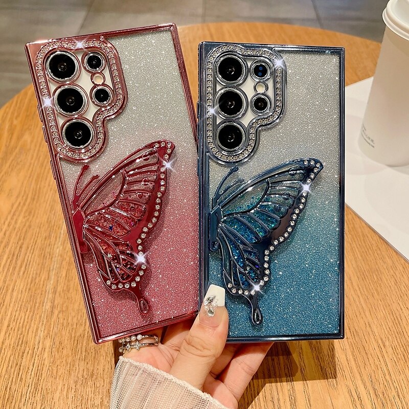 телефон Кейс для Назначение S24 Ultra Plus S23 Ultra Plus S22 S22 Плюс Ультра А55 А35 А25 А15 5Г S25 Ультра Кейс на заднюю панель Блеск Блеск Блестящий Защита от удара Ретро ТПУ 2025 - $16.99 –P2