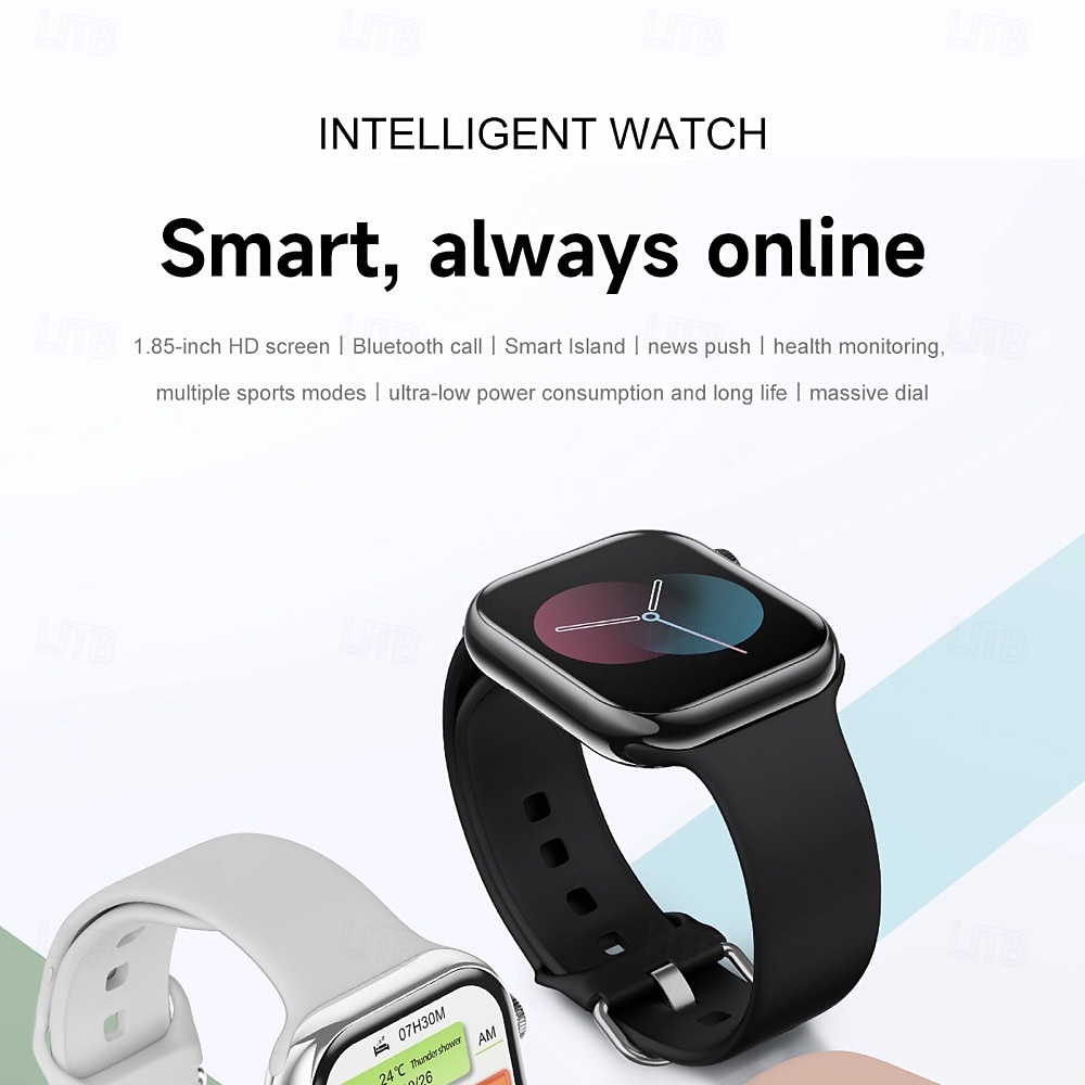 696 iW10 Slimme horloge 1.85 inch(es) Slimme armband Smartwatch Bluetooth Gespreksherinnering Slaaptracker Hartslagmeter Compatibel met: Android iOS Heren Handsfree bellen IP 67 44 mm horlogekast 2025 - $47.99 –P1