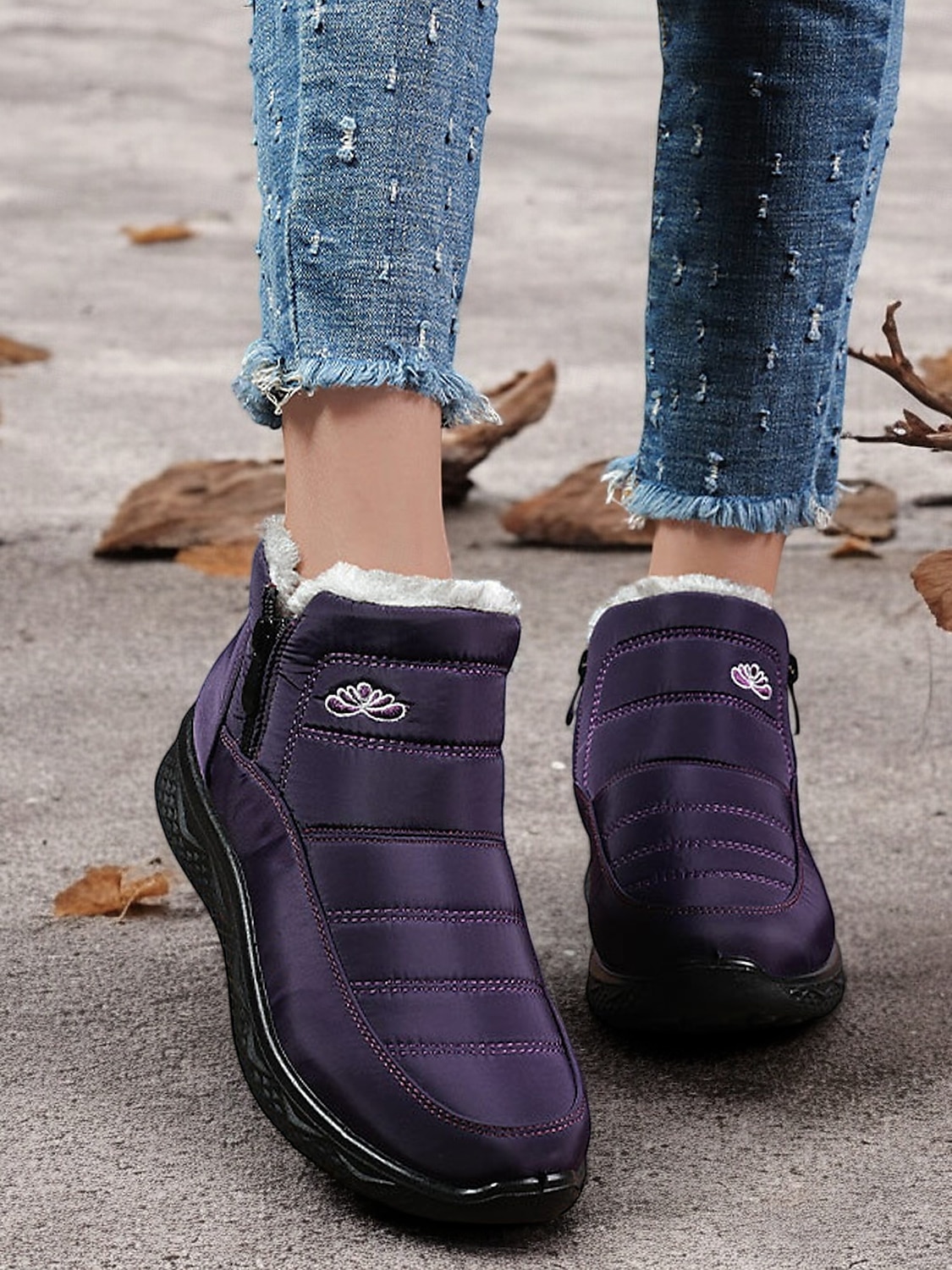 Botine de iarnă impermeabile pentru femei cu căptușeală din blană artificială – cizme izolate pentru zăpadă pentru vreme rece și activități în aer liber 2025 - $34.99 –P5