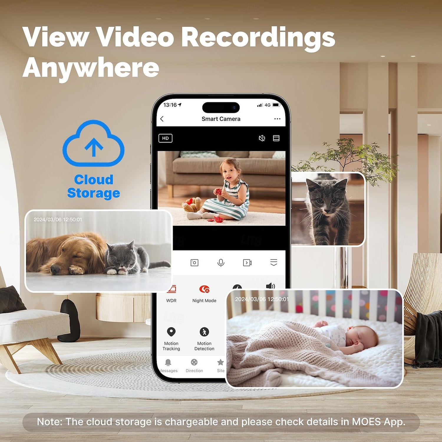Tuya 4MP WiFi PTZ Cameras Smart Home Motion Monitor IR Night Vision Two-way Intercom Home CCTV Surveillance Monitoring Cameras 2025 - $63.99 –P4