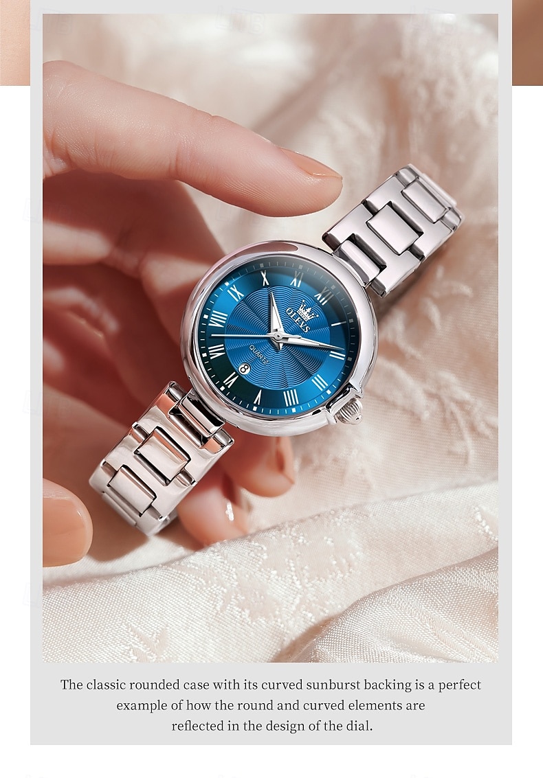 olevs 5608 luxe merk dameshorloge klassieke mode waterdicht lichtgevend kalenderhorloge elegant quartz dameshorloge 2025 - $26.99 –P12