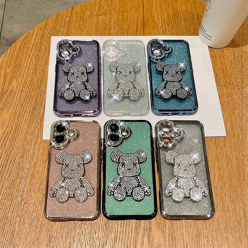telefon Etui Til iPhone 16 15 14 Pro Max Plus iPhone 13 12 11 Pro Max Bakdeksel Bling Glitter Shiny Støtsikker Kontor / Bedrift TPU 2025 - $15.99 –P1