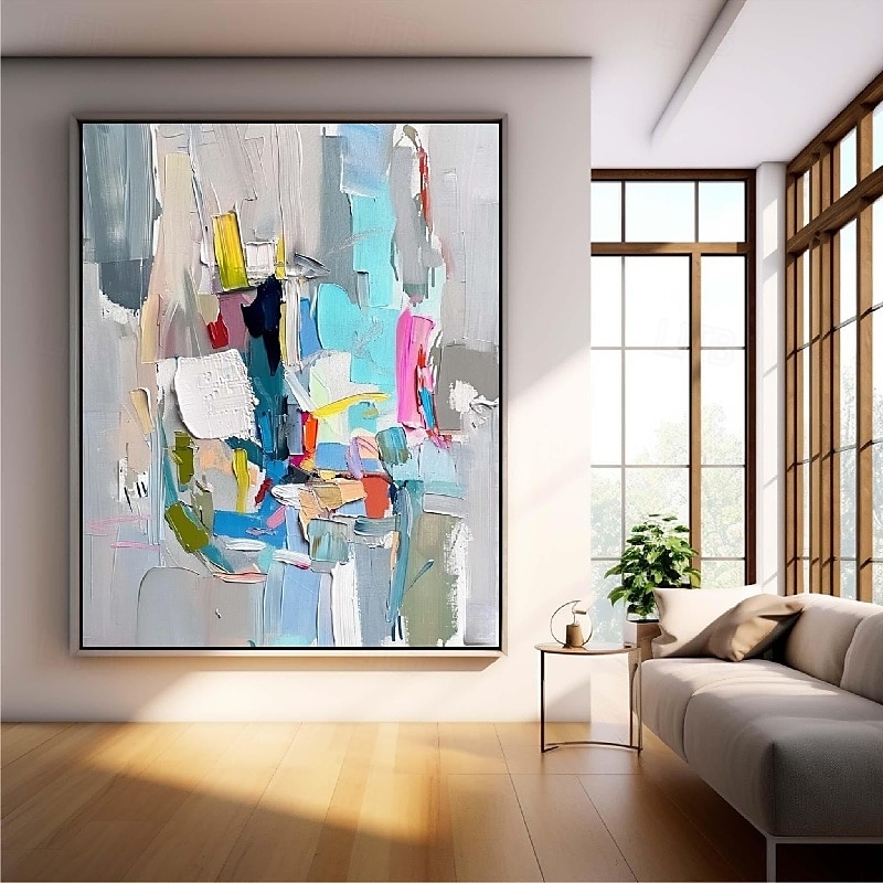 abstrakte Malerei handgemachte moderne bunte Pattle Knife Ölgemälde handgemalte Wandkunst abstrakte Gemälde auf Leinwand Acryl Meer Ölgemälde Wandkunst Ozean Fine Art Ölgemälde für Schlafzimmer Kunst 2025 - $108.99 –P12