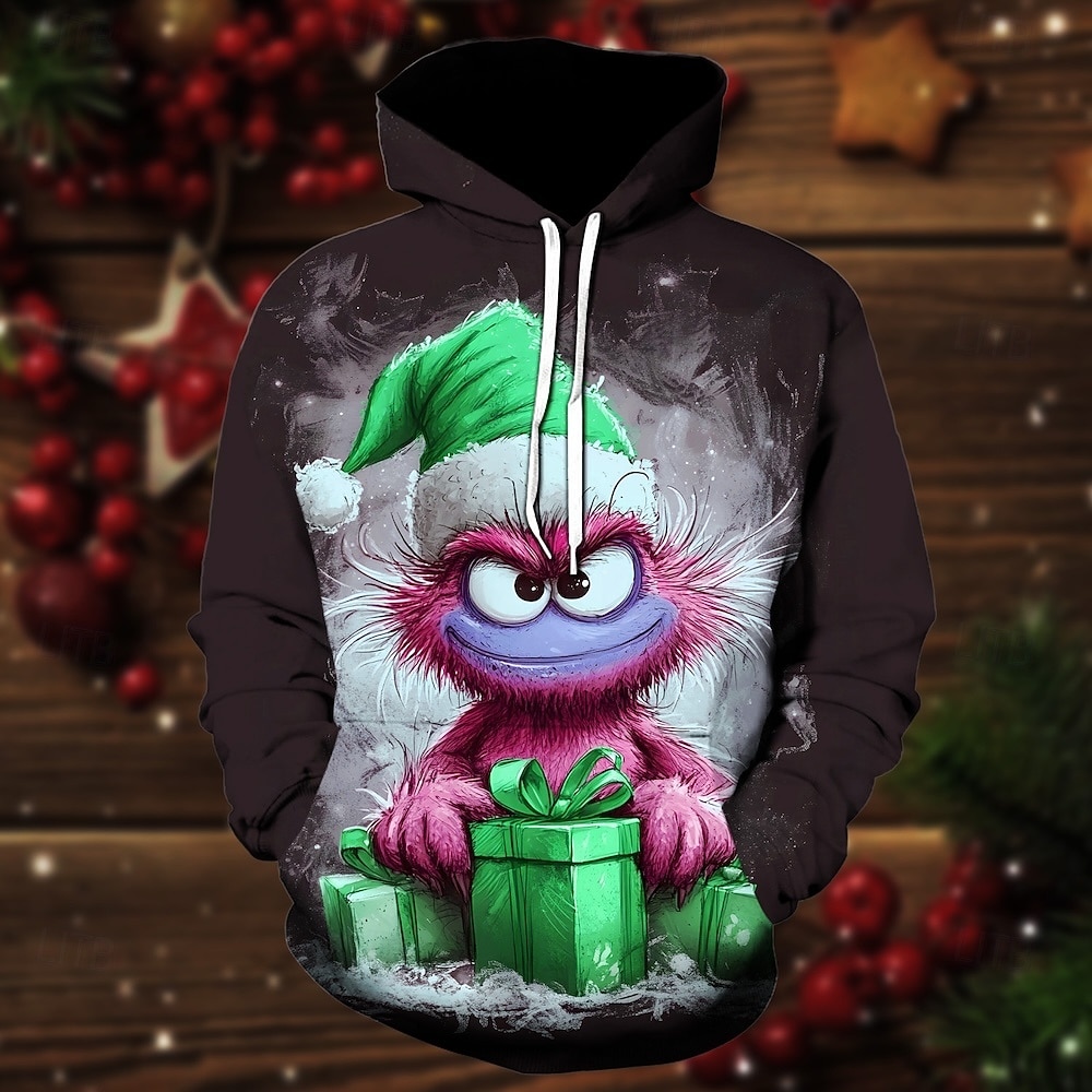Navidad Papá Noel Sudadera Sudadera con capucha navideña divertida 3D Navidad Bolsillo delantero Gráfico Para Pareja Hombre Mujer Adulto Navidad Carnaval Impresión 3D Fiesta Casual Diario 2025 - $29.99 –P4
