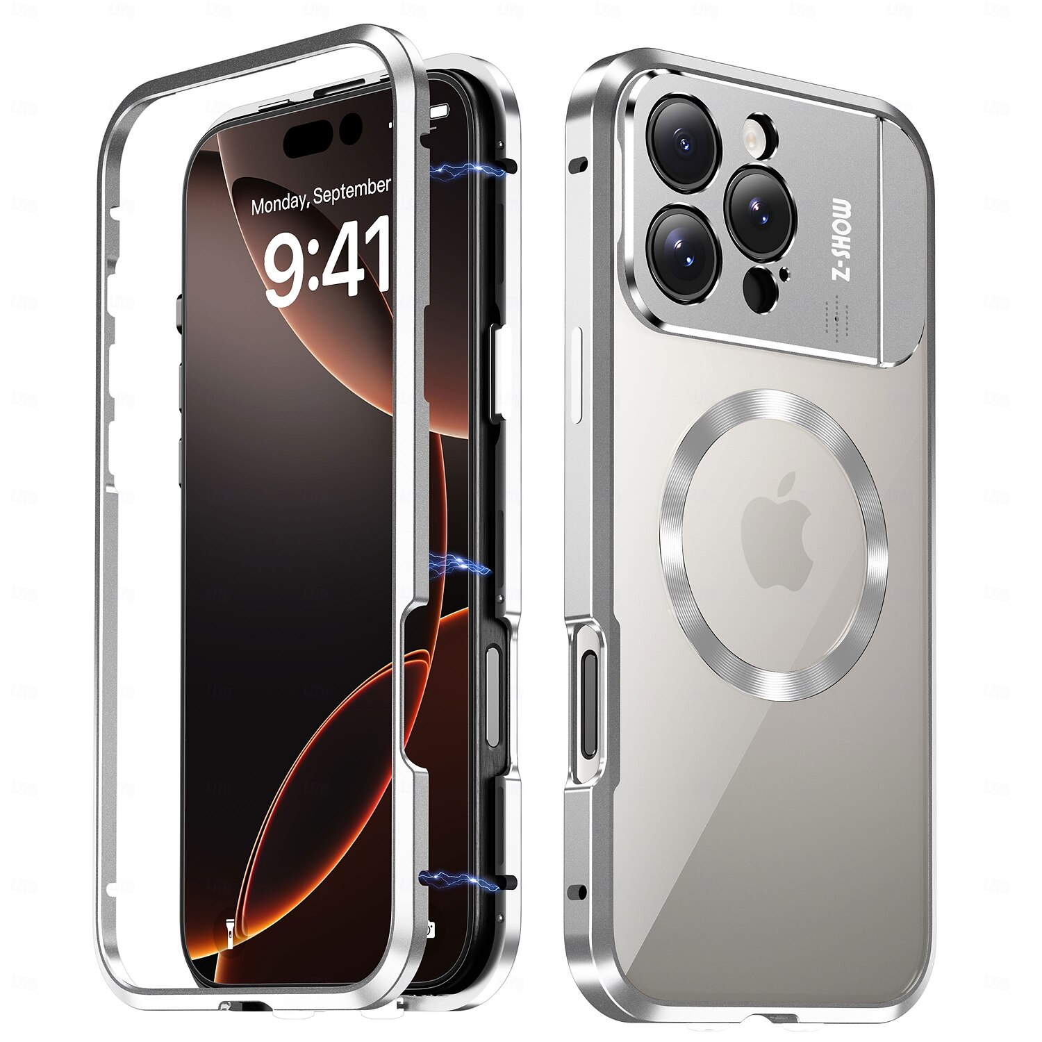 телефон Кейс для Назначение iPhone 16 Про Макс Плюс айфон 16 плюс Айфон 15 Про Макс Плюс iPhone 14 Pro Max iPhone 13 Pro Max Магнитный адсорбционный футляр С Магсейф со стендом Прозрачный Магнитный 2025 - $31.99 –P15