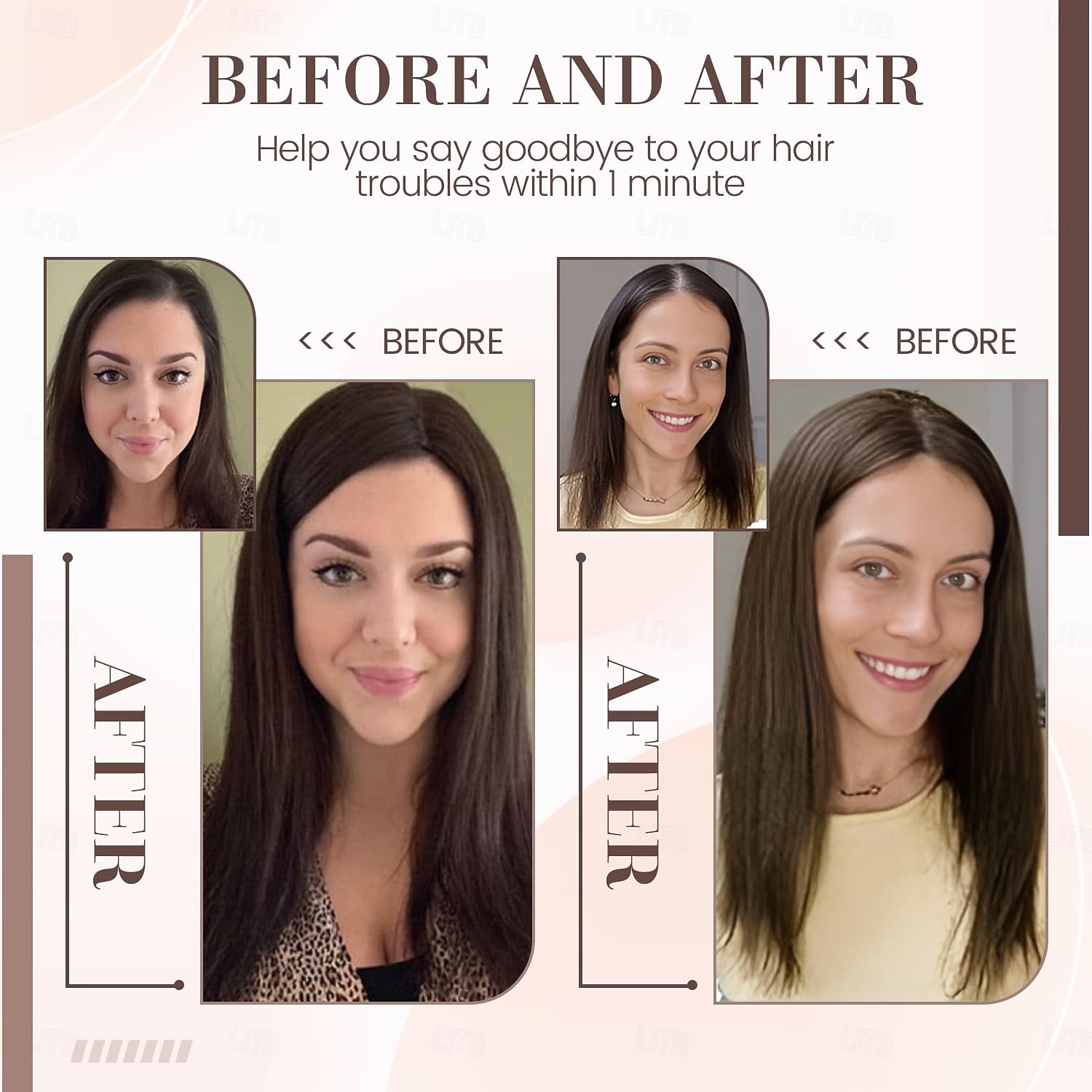toppers de păr pentru femei păr uman real, 14 inch scalp line toppers piese de păr pentru subțierea părului despărțire, toppers 100% păr uman real 1,5"x5" bază de mătase maro mediu poate fi ondulat #4 2025 - $117.99 –P3