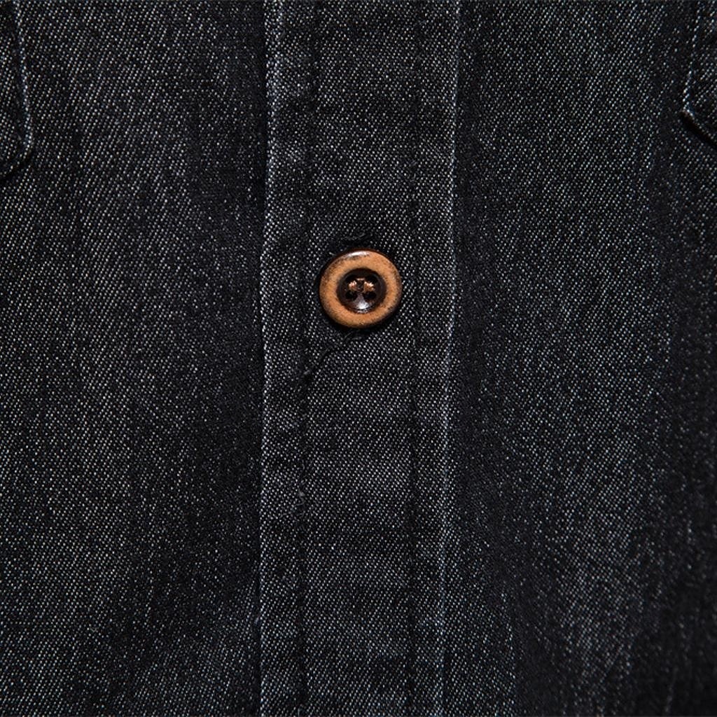 Per uomo Camicia Camicia in calicò Maglietta informale Camicia con bottoni Camicia di jeans Liscio Giornaliero Da mare Blu chiaro Nero Blu Grigio scuro Manica lunga Colletto Primavera estate del 2025 a $31.99 –P8