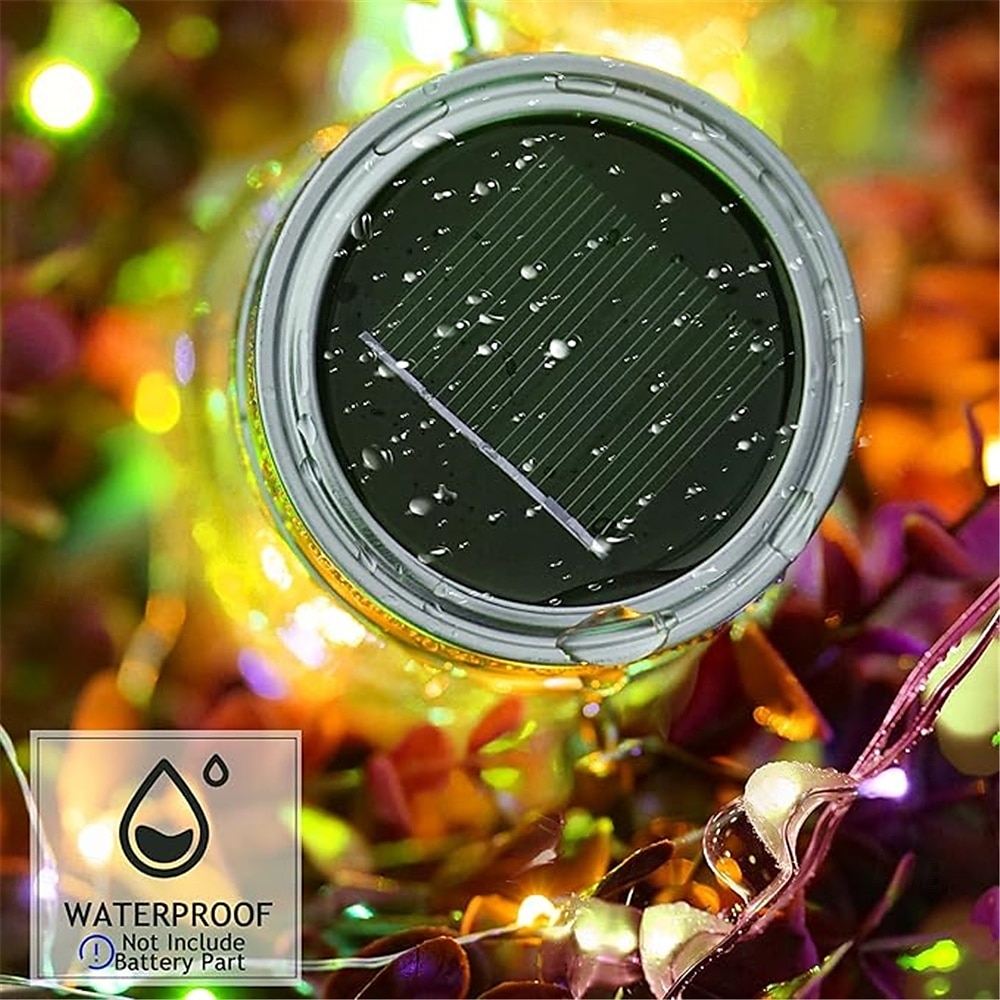 6 τμχ 2m ηλιακά φωτάκια φαναριού led, 20 led φωτάκια κήπου για χριστουγεννιάτικο γάμο & διακόσμηση εξωτερικού χώρου ζεστό λευκό, λευκό, μωβ, ροζ, κόκκινο, πράσινο, μπλε και κόκκινο χρώμα πηγής 2025 - $39.99 –P13