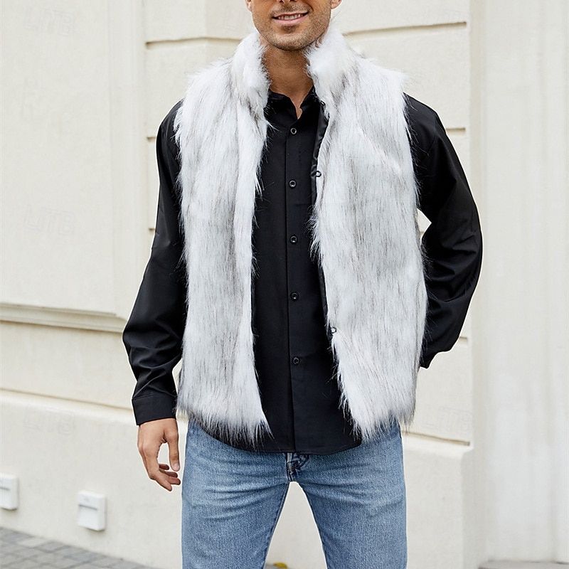 Per uomo Gilet Cappotto di pelliccia sintetica Giornaliero Appuntamento Da mare Di tendenza Informale Autunno inverno Tenere al caldo Poliestere Comodo Liscio Cardigan Colletto alla coreana Standard del 2026 a $39.99 –P1