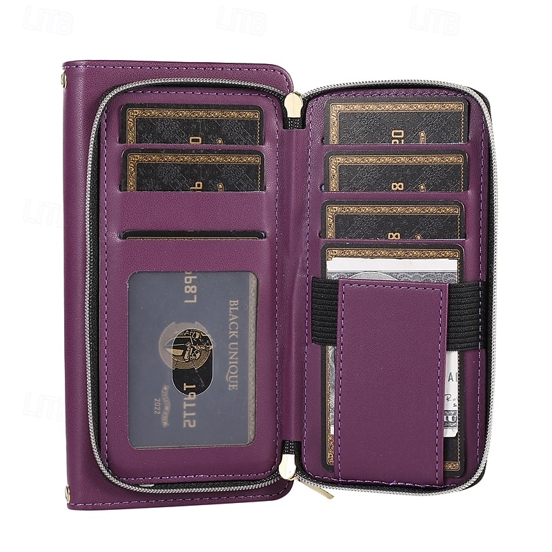 Phone Case For S24 Ultra S24 Plus S24 S24 FE S23 S22 S21 S20 Ultra Plus FE A55 A35 A25 A15 5G A54 A34 A14 A73 A53 A33 A23 A13 A72 A52 A32 A22 A12 A51 Flip Cover with Stand Holder Zipper with Wrist 2025 - $22.99 –P6