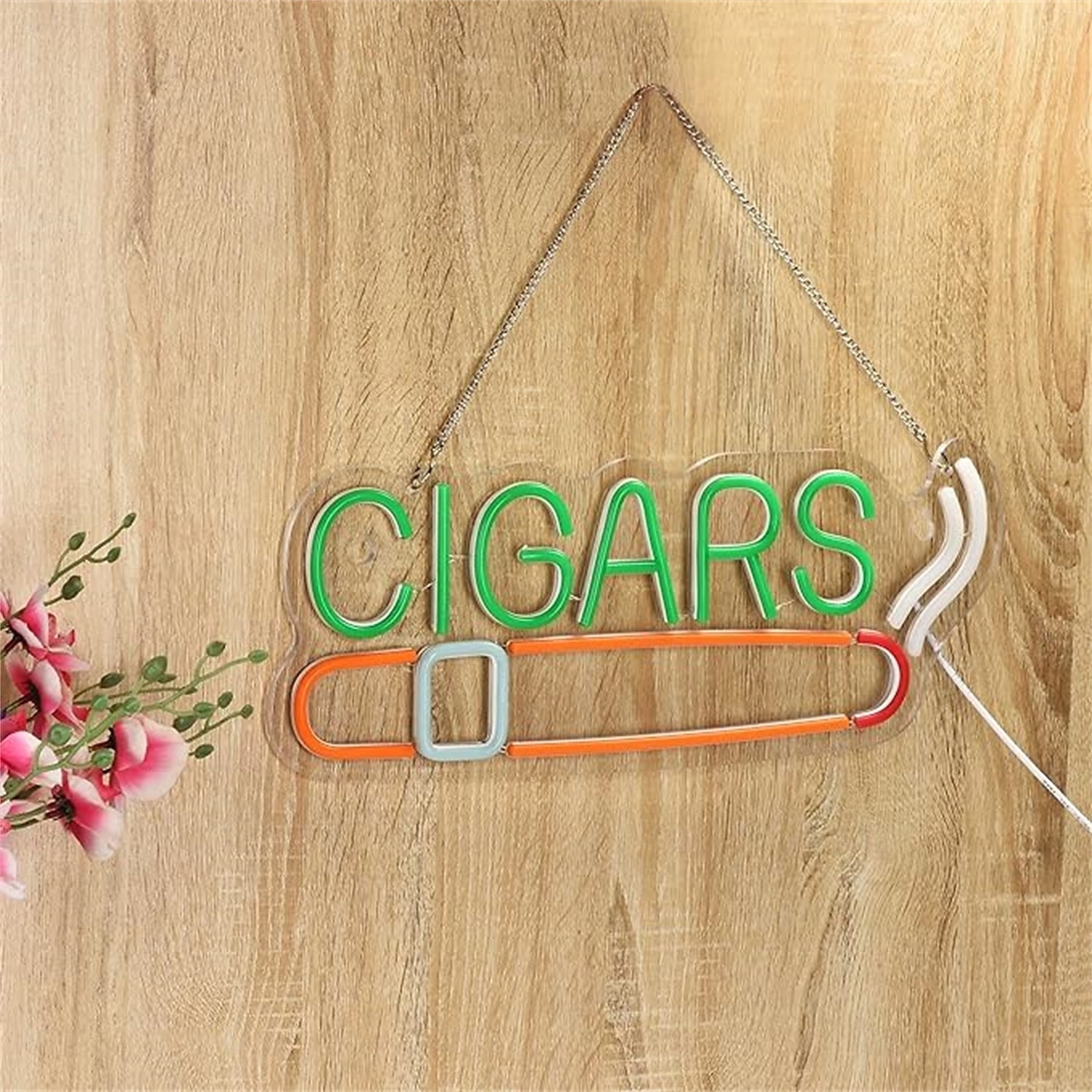 Enseigne au néon à LED pour magasin de cigares, lumière au néon à intensité variable faite à la main alimentée par USB pour bar, salon, café, fête, décoration de magasin de tabac de 2025 ? $59.99 –P1