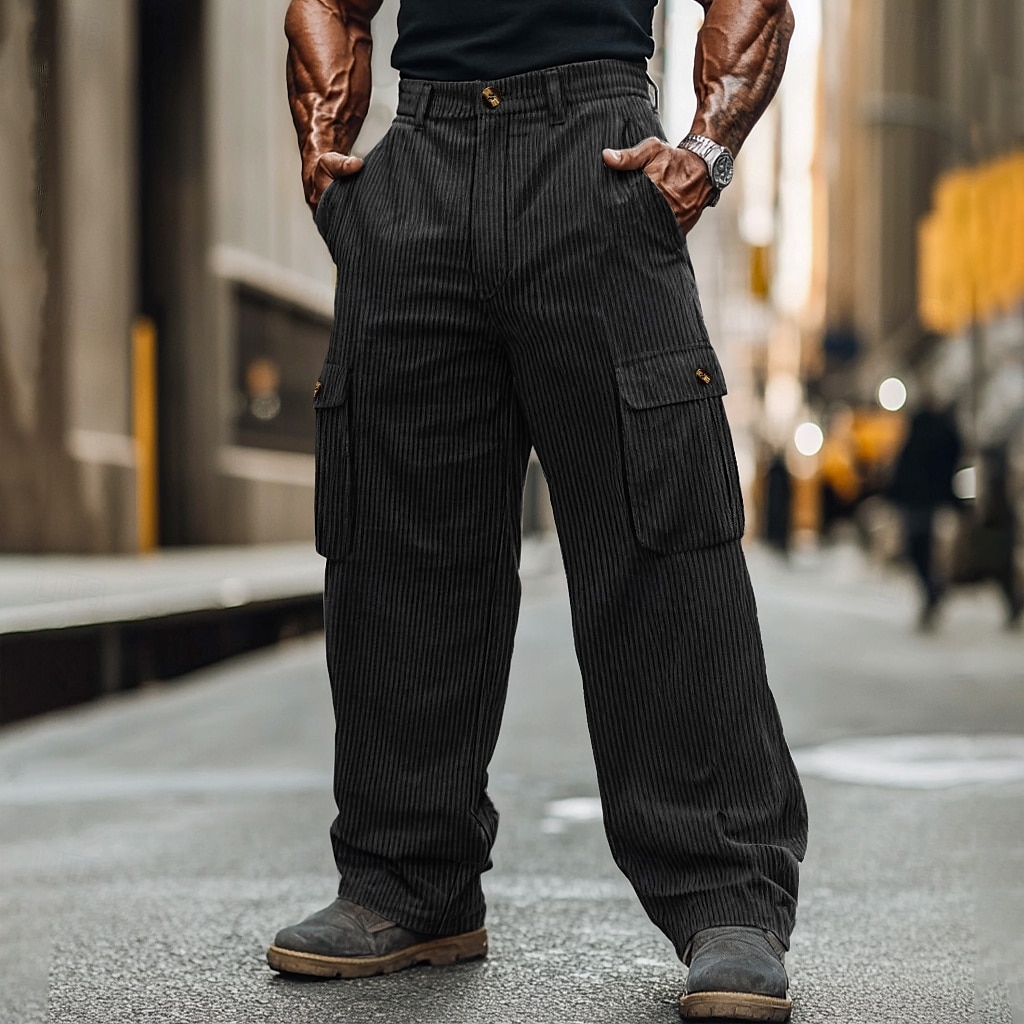 Men's Cargo Pants Corduroy Pants Trousers Baggy Pants Casual